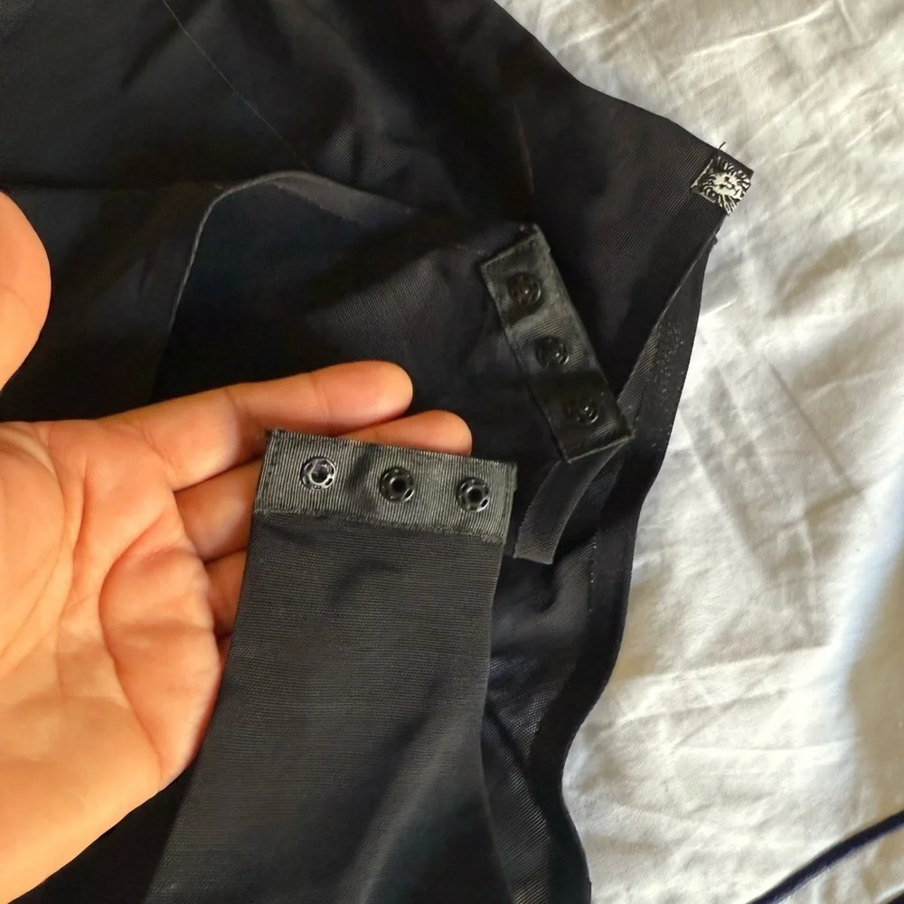 Anne Klein Black Bodysuit One Piece